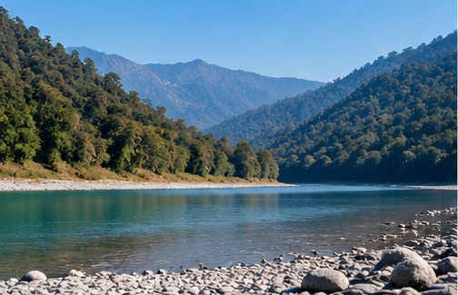 Guests planning a Corbett safari route